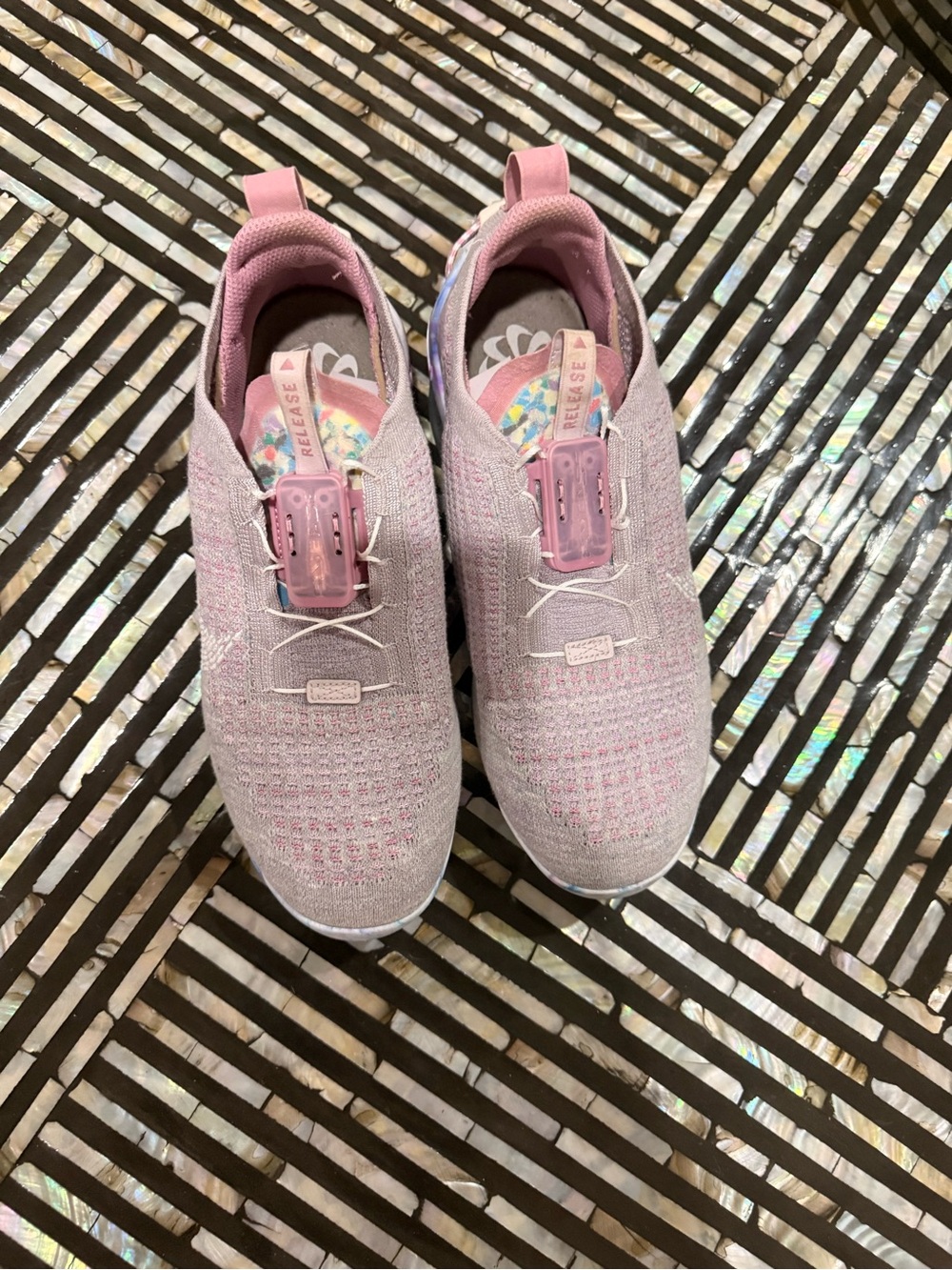 VaporMax 2020 Flyknit Women's Pink Knit Slip-On Sneakers size (9.5).